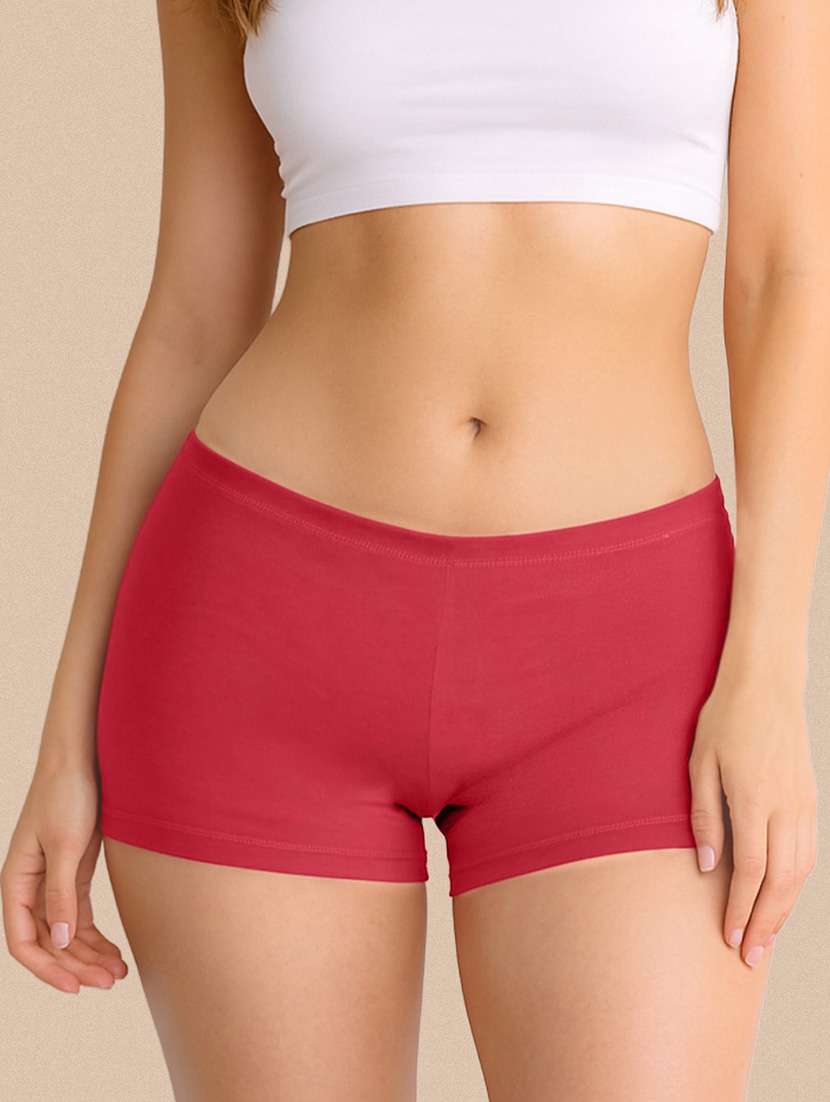 women pack of 3 solid boy shorts panty - 22287694 -  Standard Image - 1