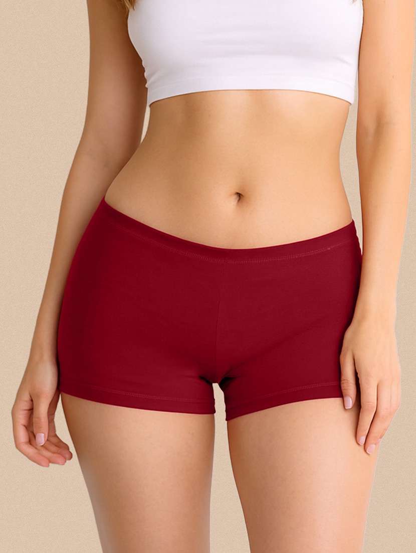 women pack of 3 solid boy shorts panty - 22287694 -  Standard Image - 4