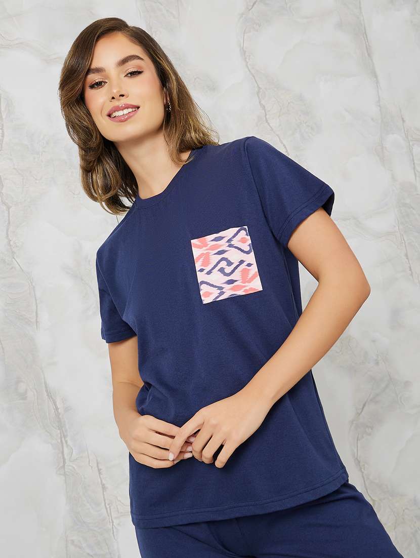 women printed nightwear pajama set - 22287845 -  Standard Image - 1