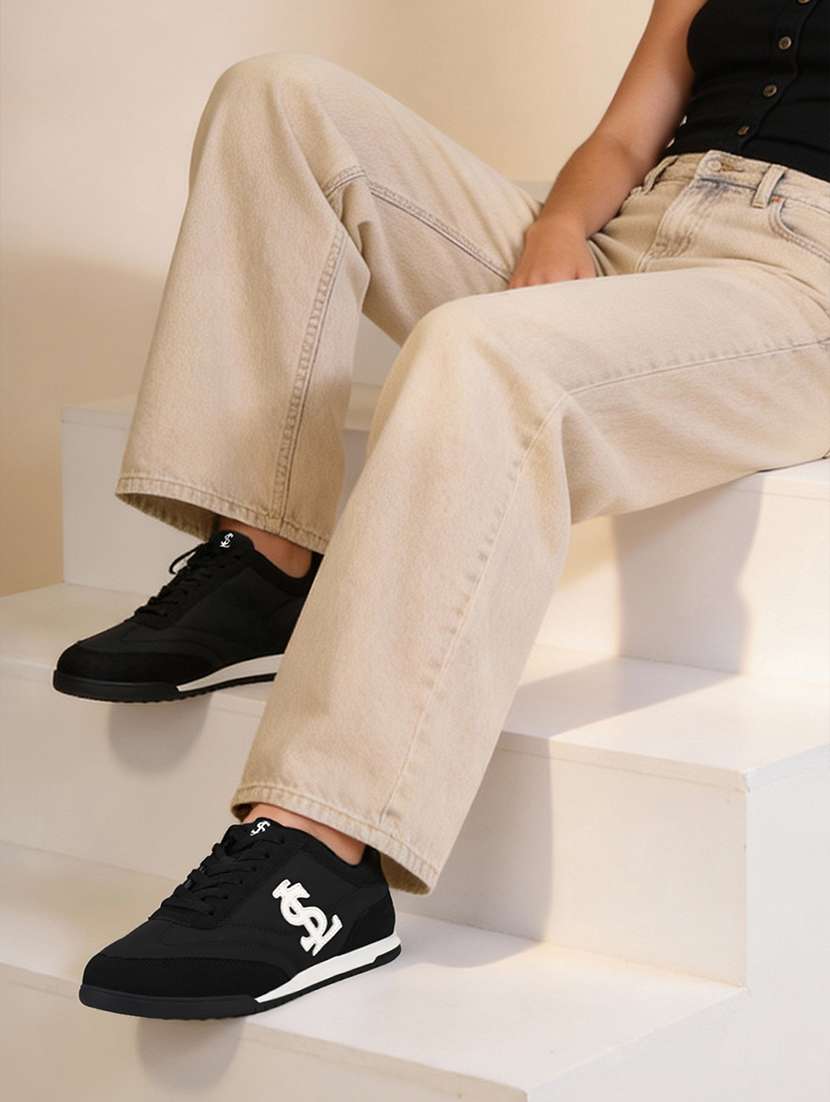 women solid lace-up sneaker - 22287923 -  Standard Image - 1