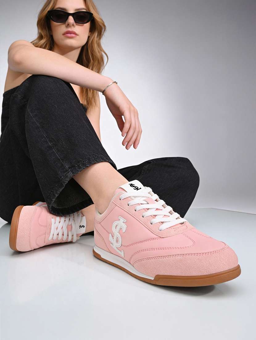 women solid lace-up sneaker - 22287927 -  Standard Image - 1