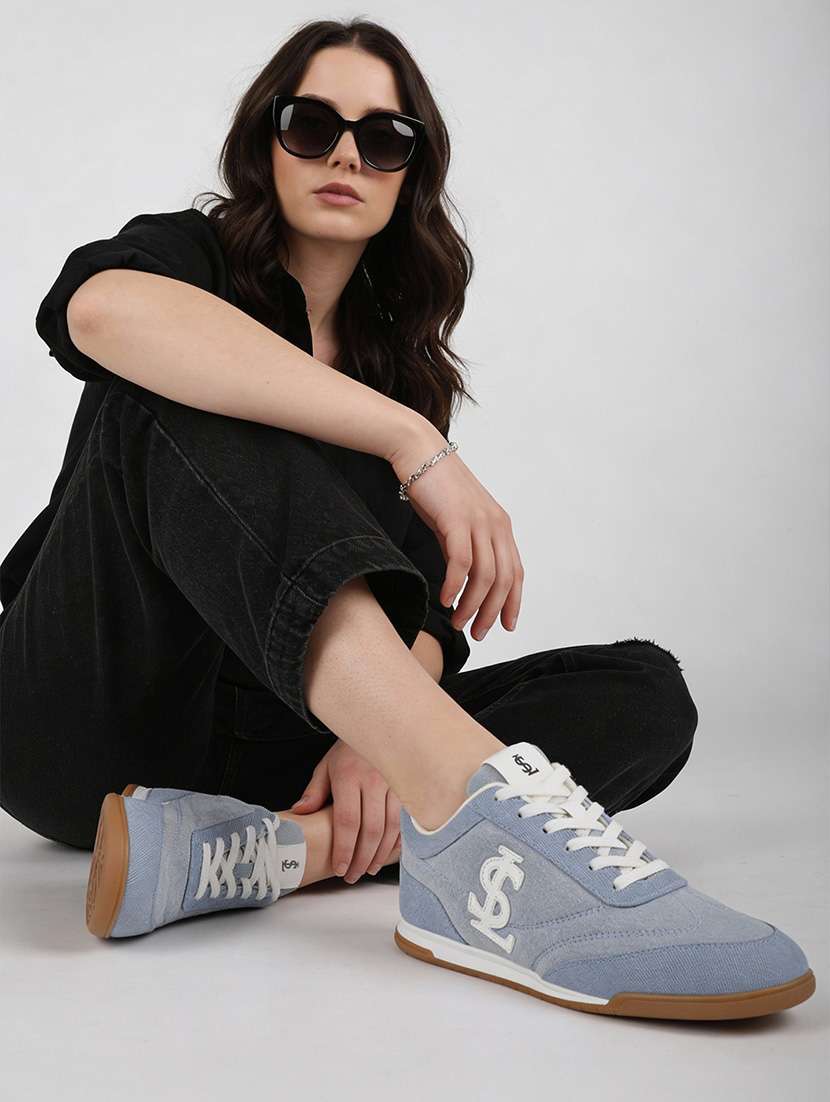women solid lace-up sneaker - 22287929 -  Standard Image - 1