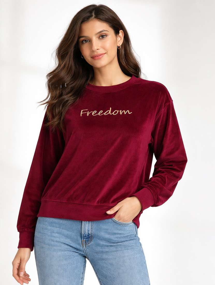 women printed long sleeve sweatshirt - 22287936 -  Standard Image - 1