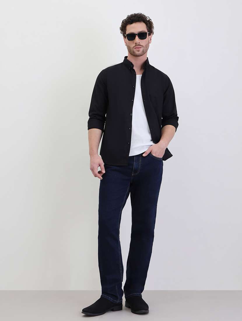 men solid long sleeve regualr fit casual shirt - 22287948 -  Standard Image - 4