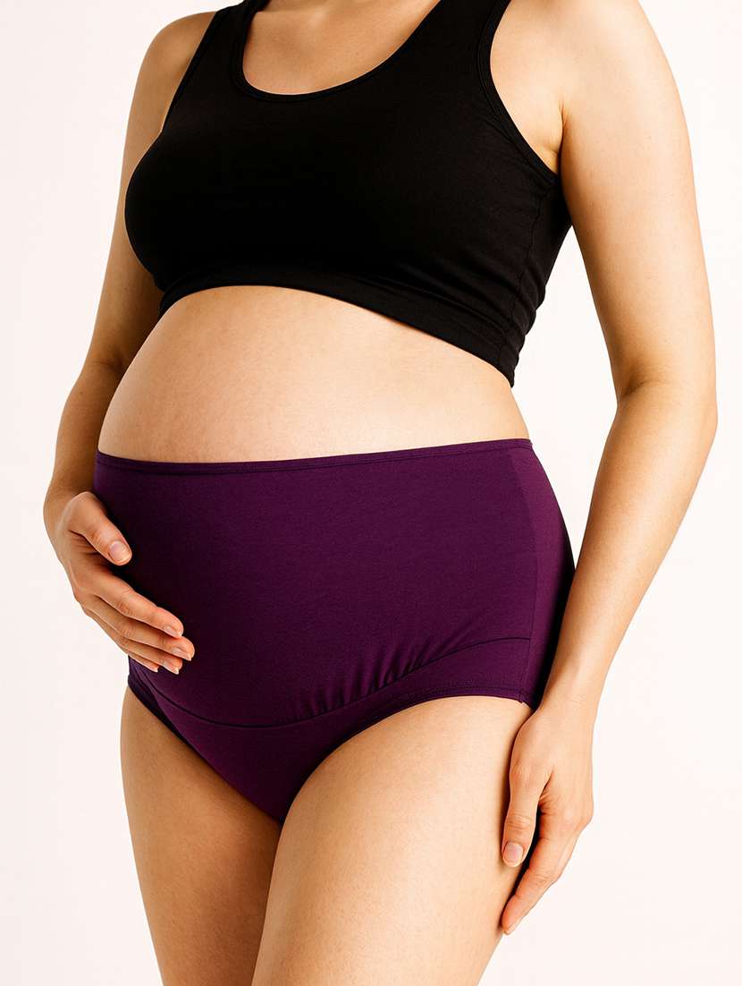 women solid high rise maternity panty - 22288007 -  Standard Image - 1