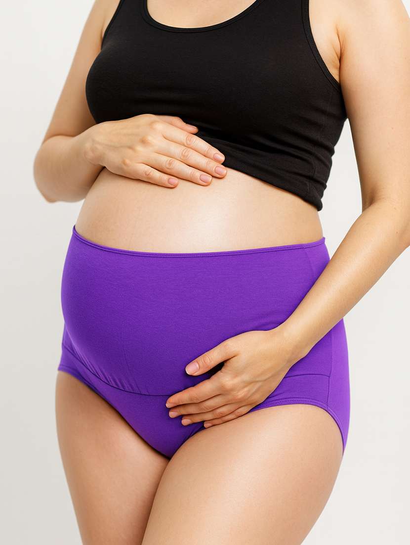 women solid high rise maternity panty - 22288011 -  Standard Image - 1