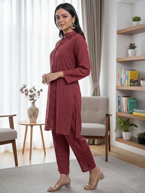 Women Embroidered Long Sleeve Co-ord Set - 22288045 -  Standard Image - 1