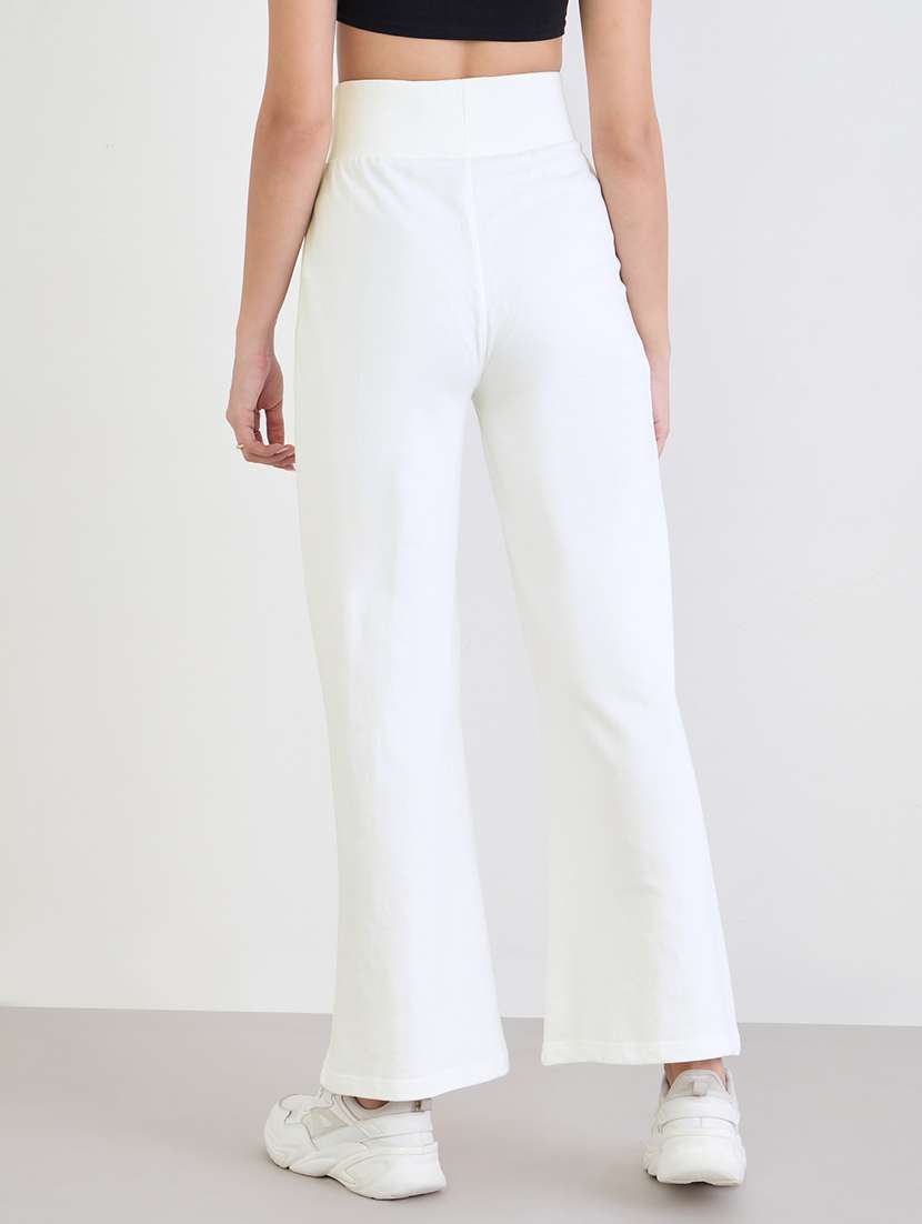 women solid high rise wide leg trouser - 22288061 -  Standard Image - 1