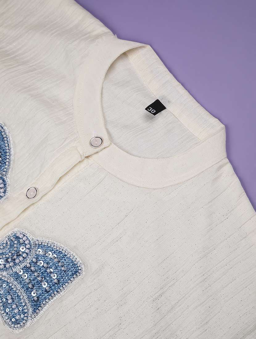 girls embellished short sleeve top - 22288284 -  Standard Image - 4