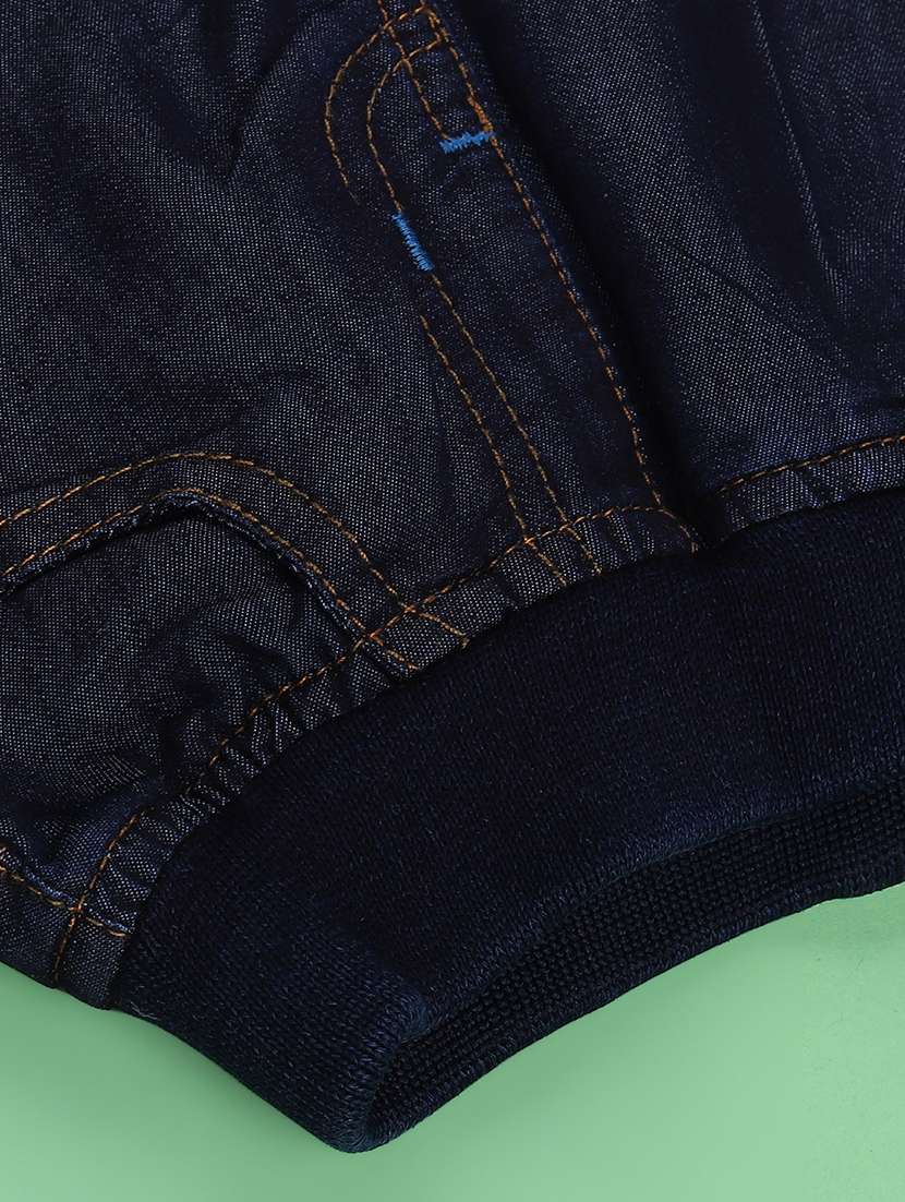 blue denim plain jogger - 22288330 -  Standard Image - 4