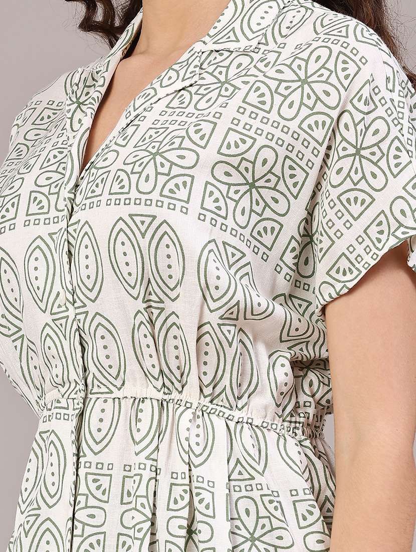 women printed short sleeve shirt dress - 22288408 -  Standard Image - 1