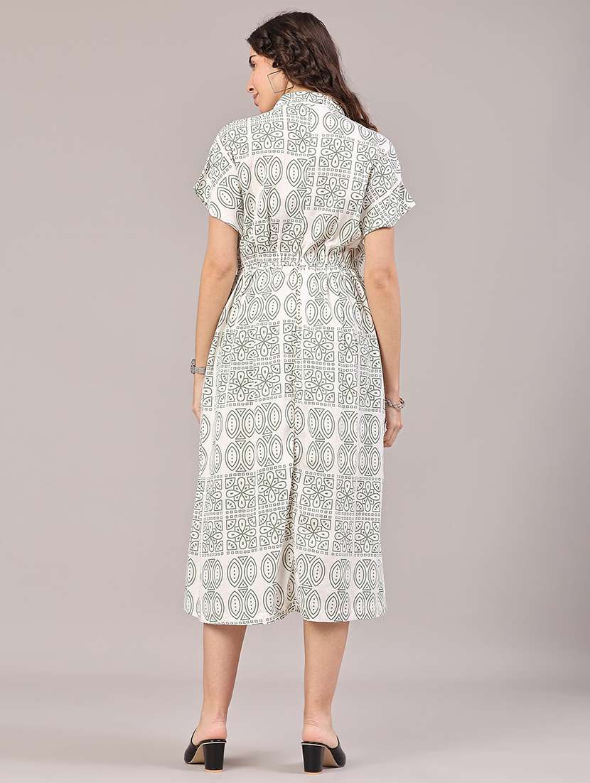 women printed short sleeve shirt dress - 22288408 -  Standard Image - 4