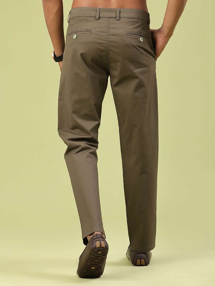 men solid mid rise chinos casual trouser - 22288513 -  Standard Image - 4