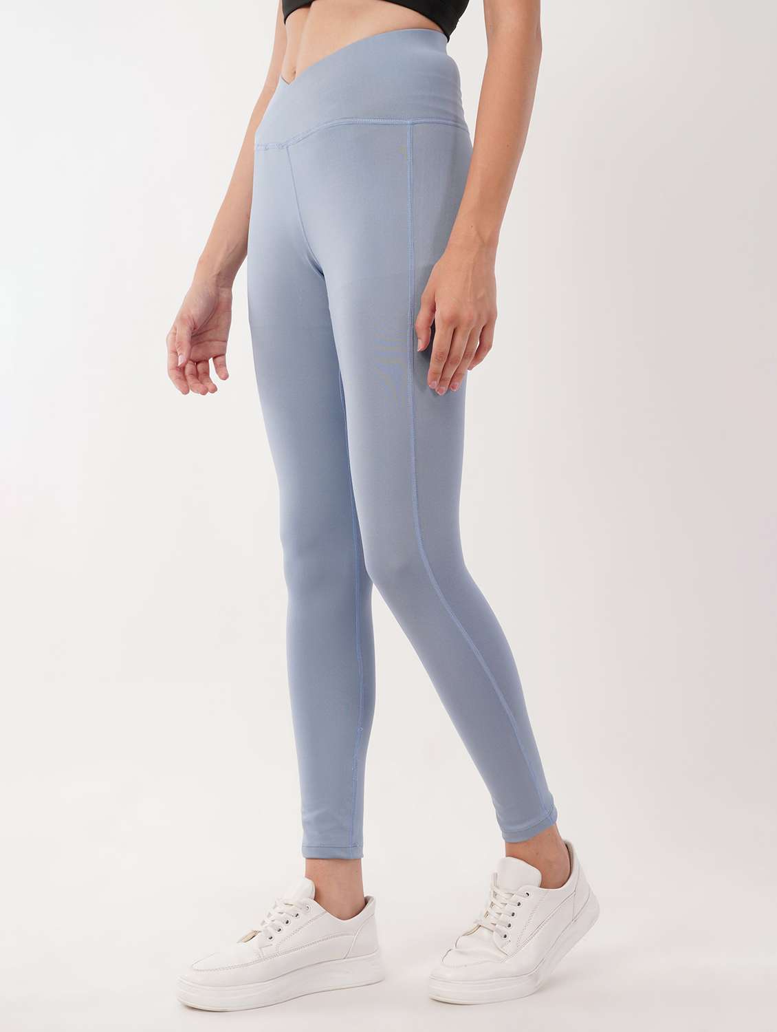 women solid high rise ankle length legging - 22288620 -  Standard Image - 1