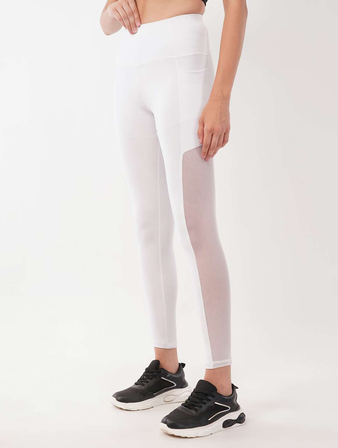 women solid high rise ankle length legging - 22288622 -  Standard Image - 1