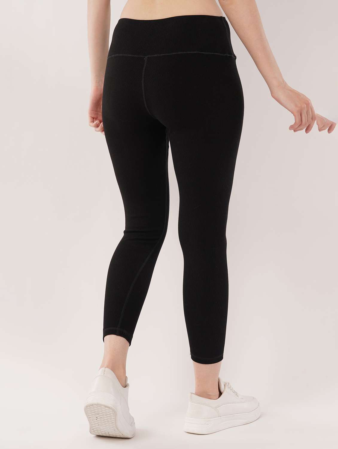 women solid high rise ankle length legging - 22288623 -  Standard Image - 1