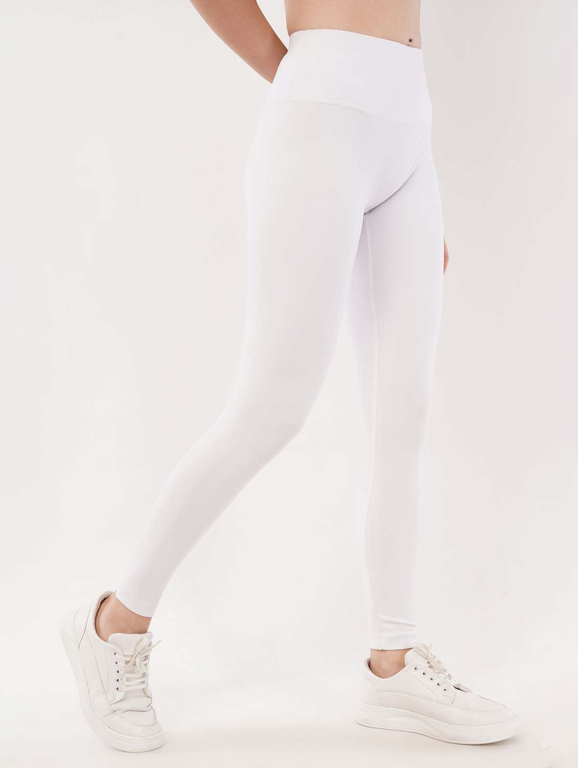 women solid high rise ankle length legging - 22288625 -  Standard Image - 1