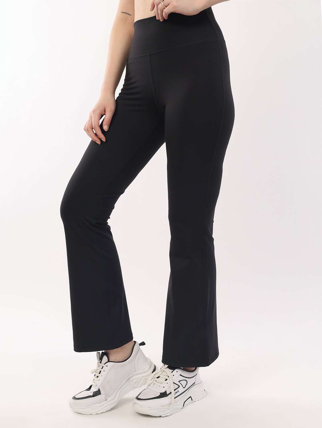 women solid high rise bootcut legging - 22288628 -  Standard Image - 1
