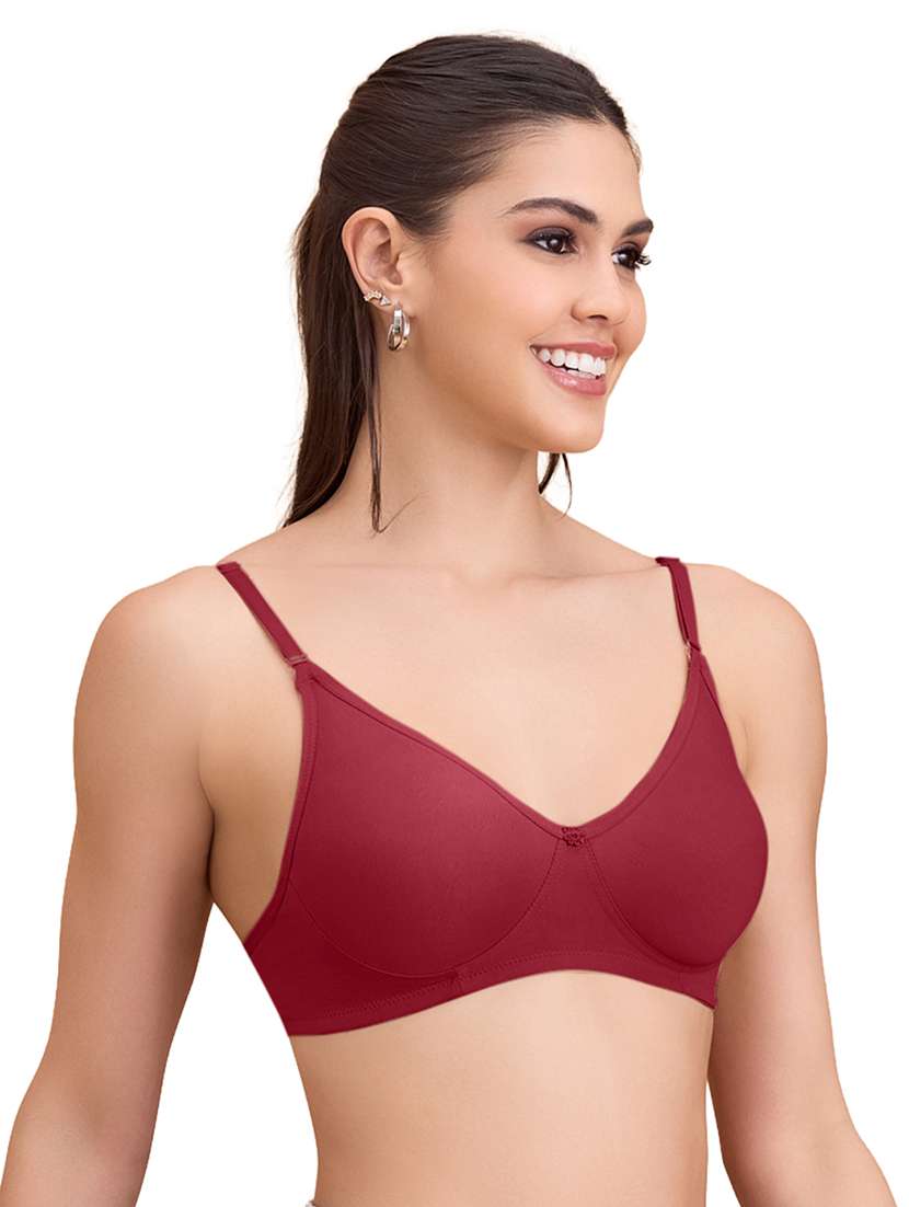 women solid lightly padded t-shirt bra - 22288737 -  Standard Image - 1
