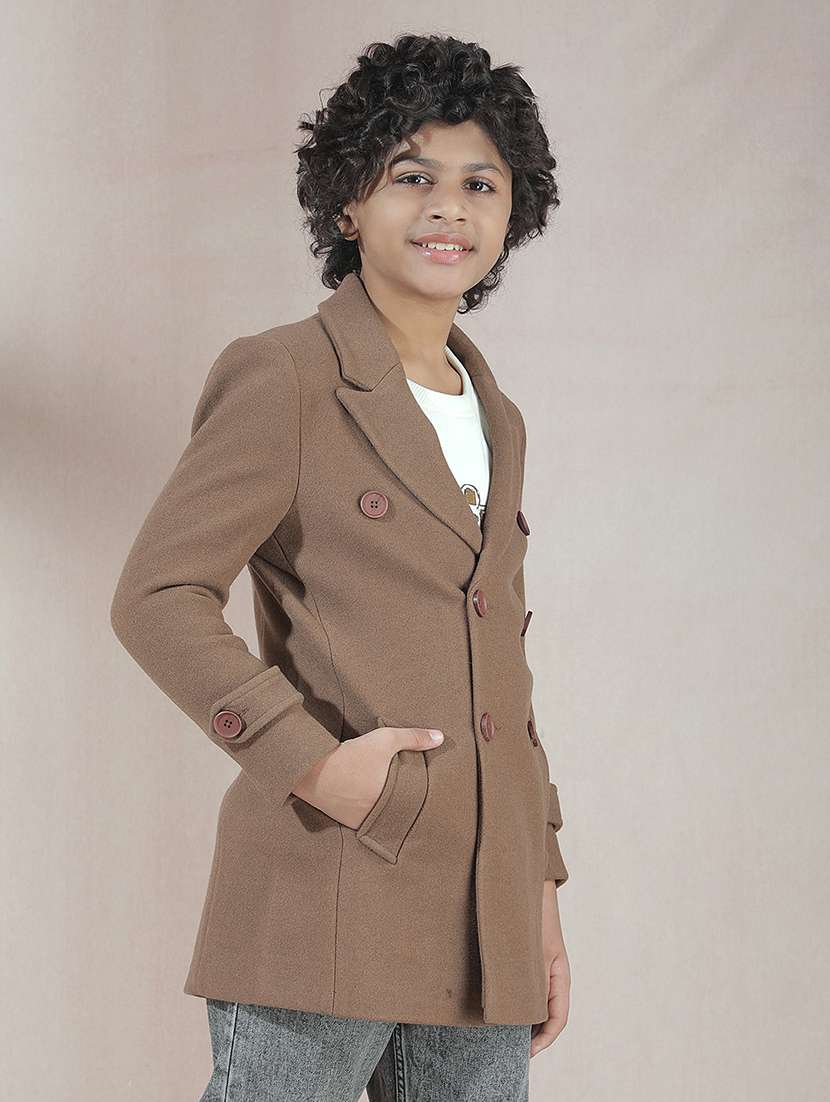 Boys Solid Long Sleeve Trench Coat - 22288749 -  Standard Image - 1