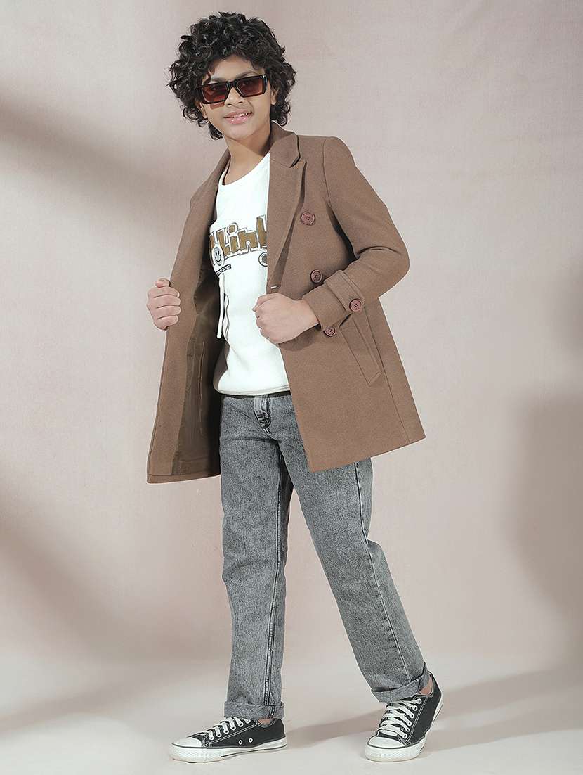Boys Solid Long Sleeve Trench Coat - 22288749 -  Standard Image - 4