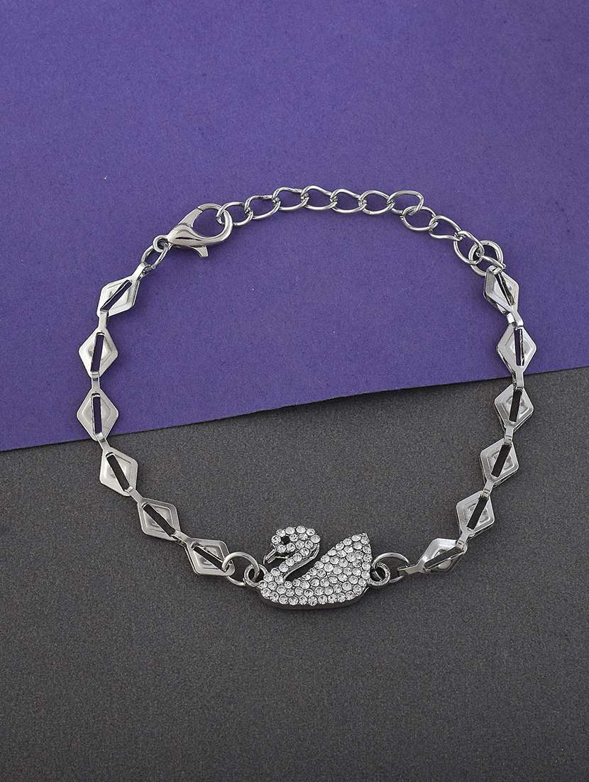 women silver brass bracelet