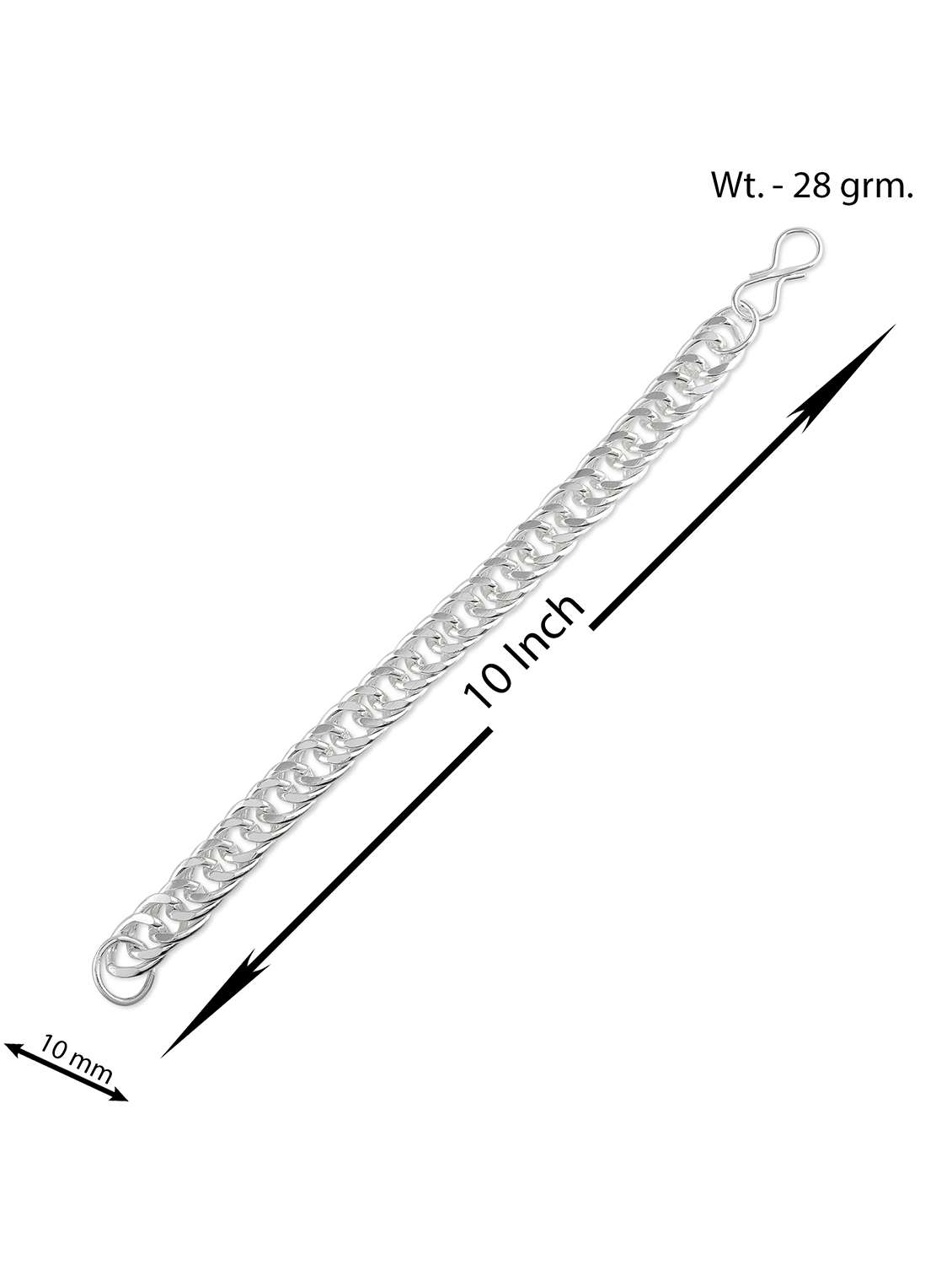 men silver chain bracelet - 22288778 -  Standard Image - 4