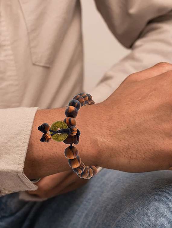 men beaded adujustable bracelet - 22288787 -  Standard Image - 1