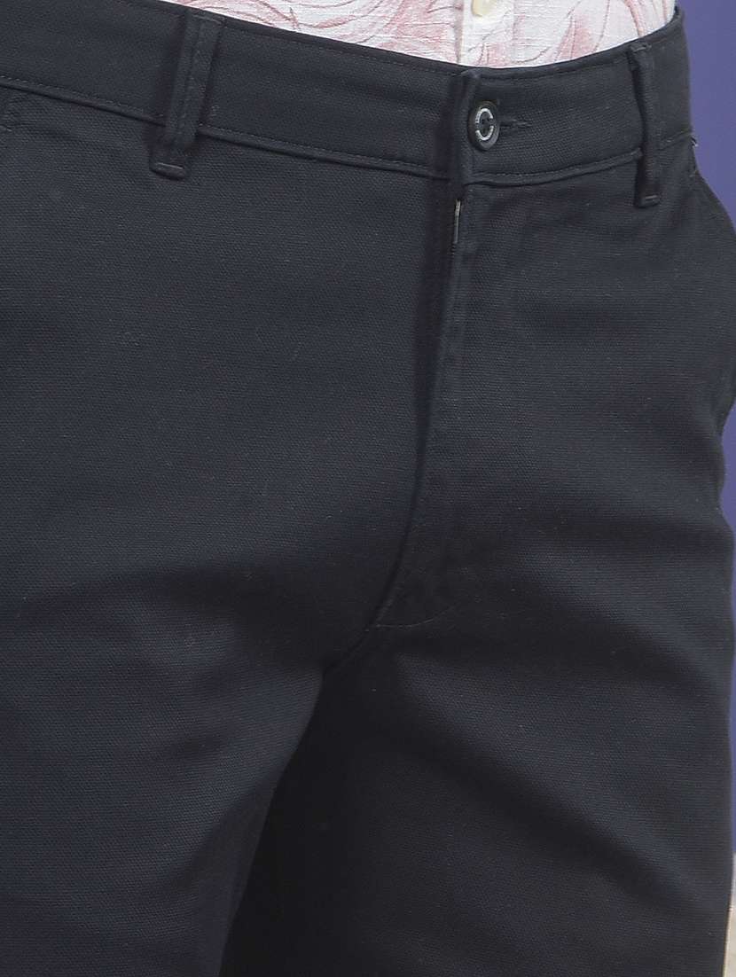 Men Solid Mid Rise Chinos Casual Trouser - 22288814 -  Standard Image - 6