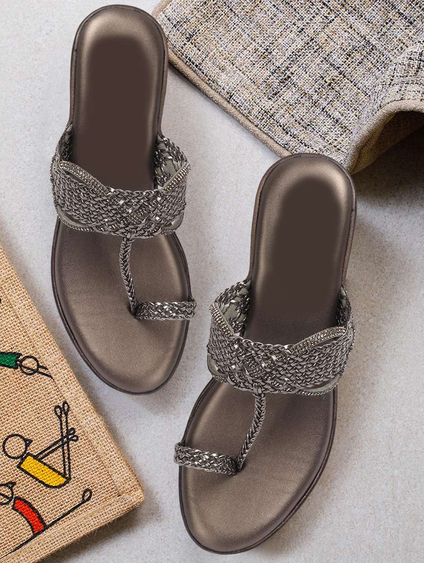 women embellished one toe sandal