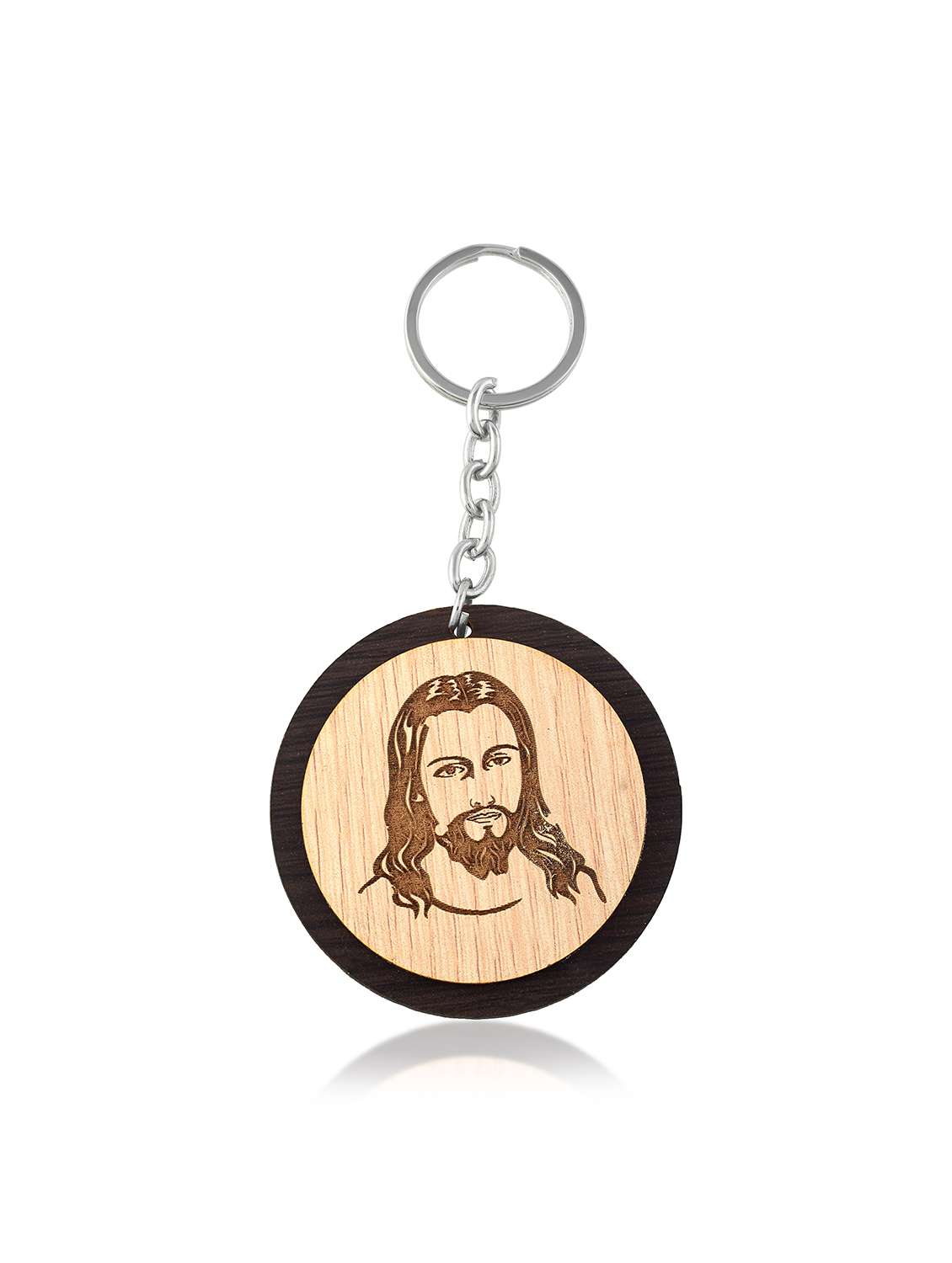 english teak wooden jesus christ keychain - 22288827 -  Standard Image - 1