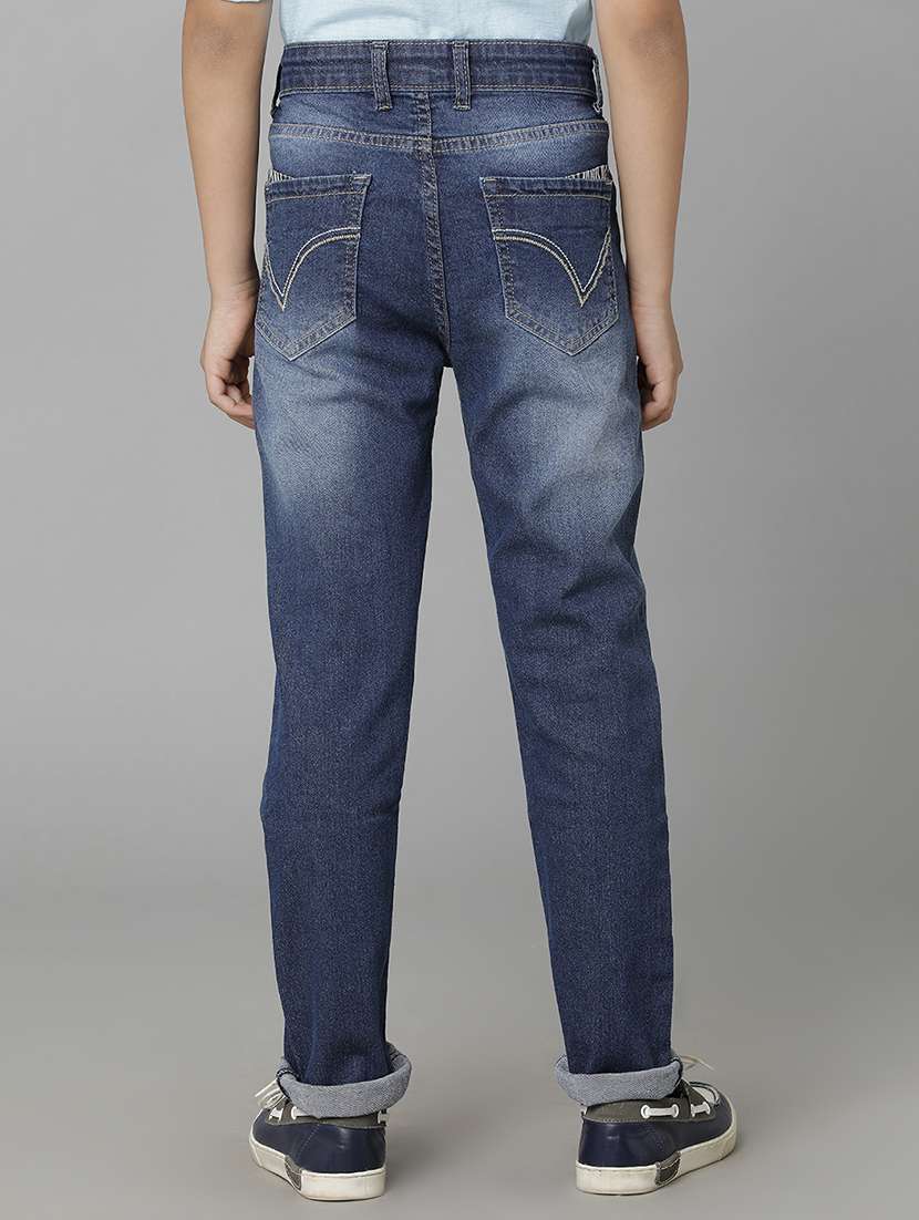 boys solid mid rise slim fit jean - 22288845 -  Standard Image - 1