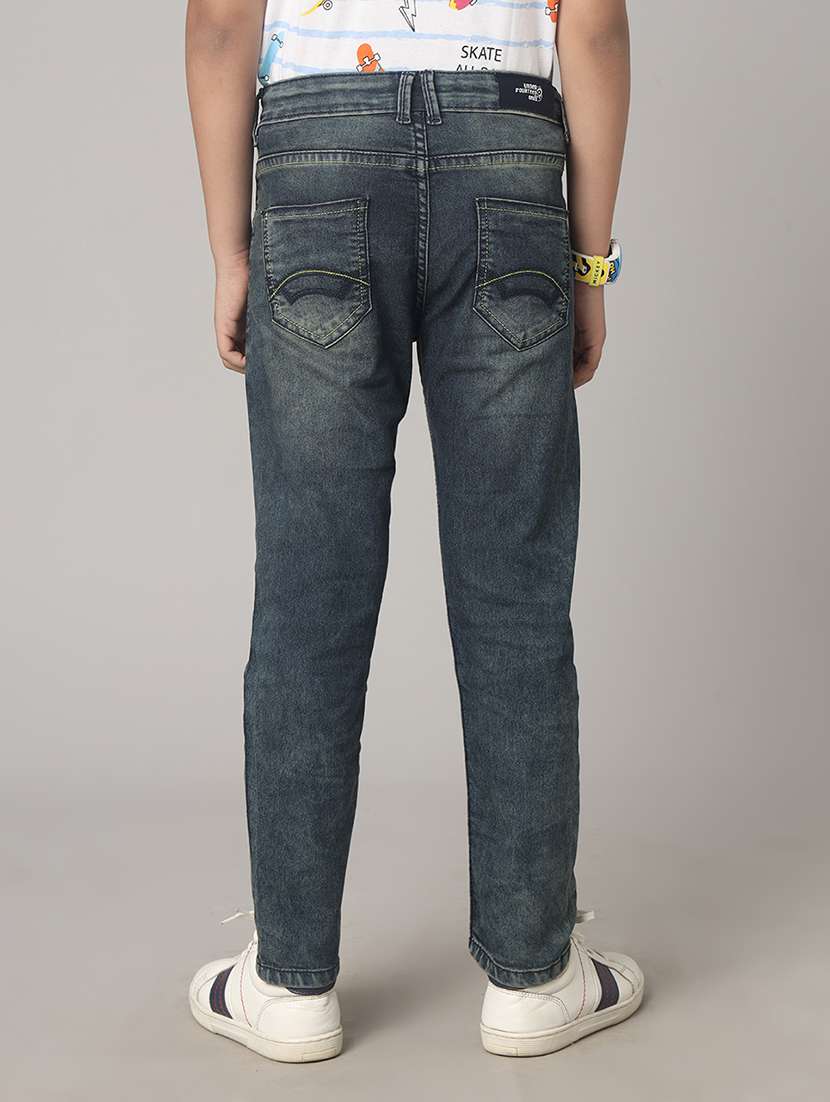 boys solid mid rise slim fit jean - 22288849 -  Standard Image - 1