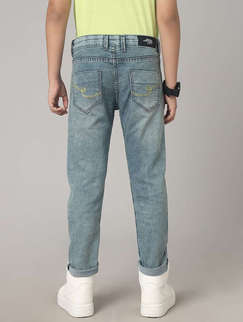 boys solid mid rise slim fit jean - 22288850 -  Standard Image - 1