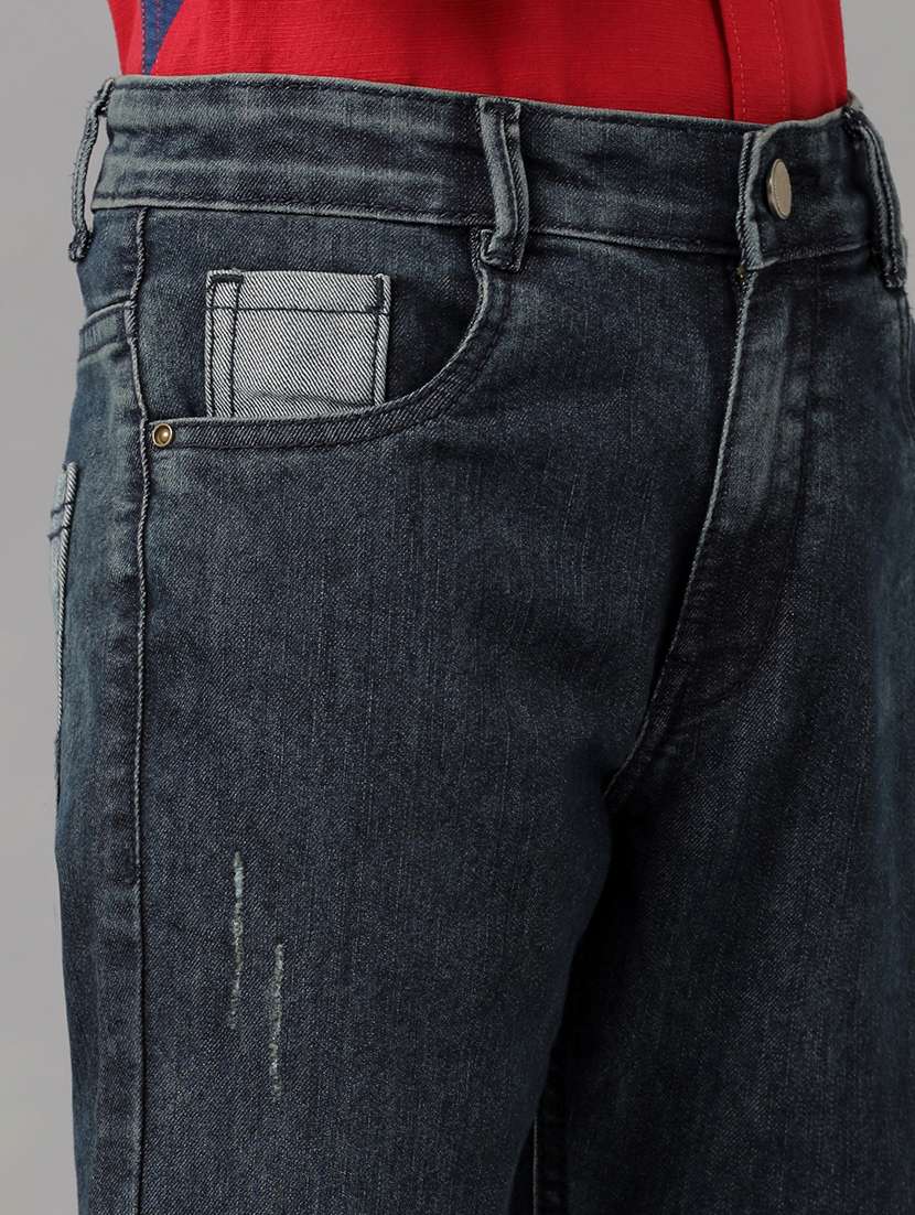 boys solid mid rise slim fit jeans - 22288860 -  Standard Image - 4