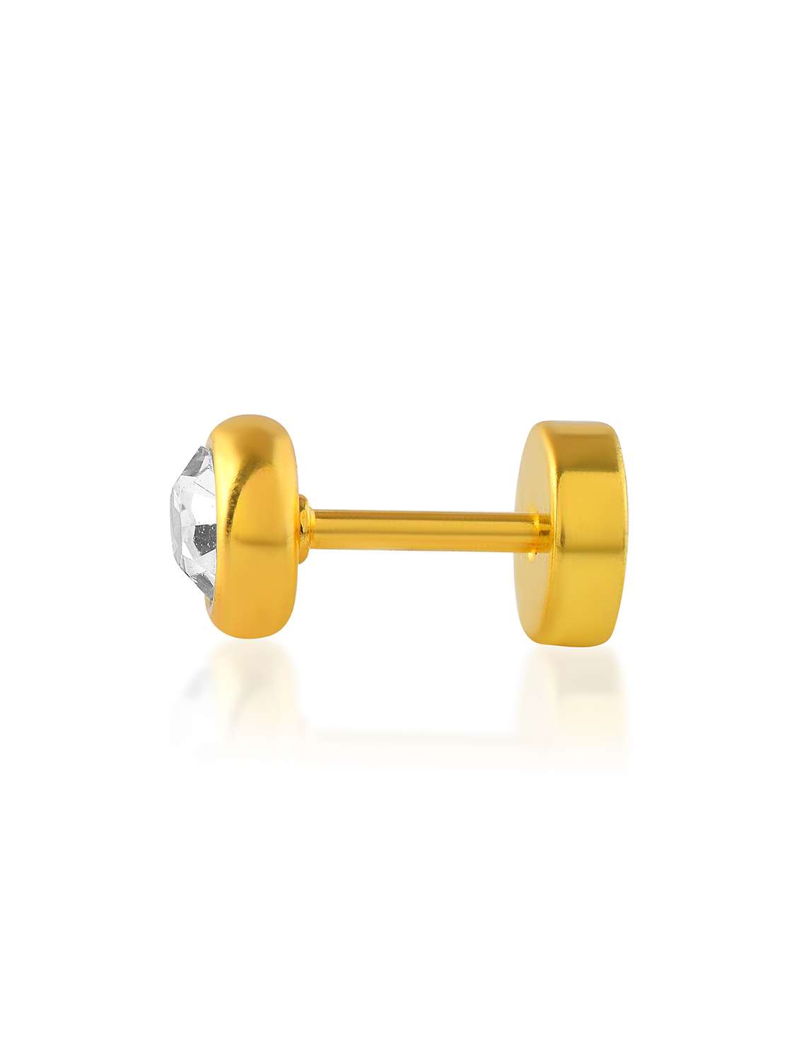 men gold plated stud earring - 22288890 -  Standard Image - 4