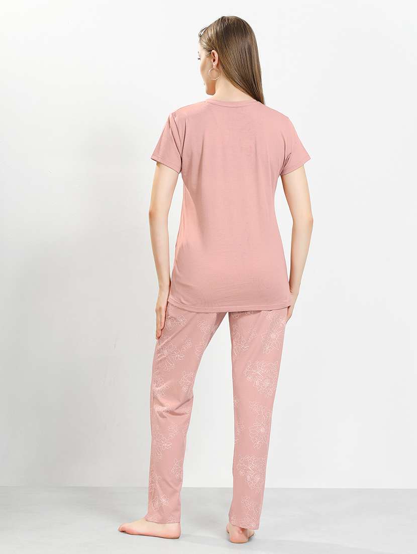 women printed nightwear pyjama set - 22289120 -  Standard Image - 4