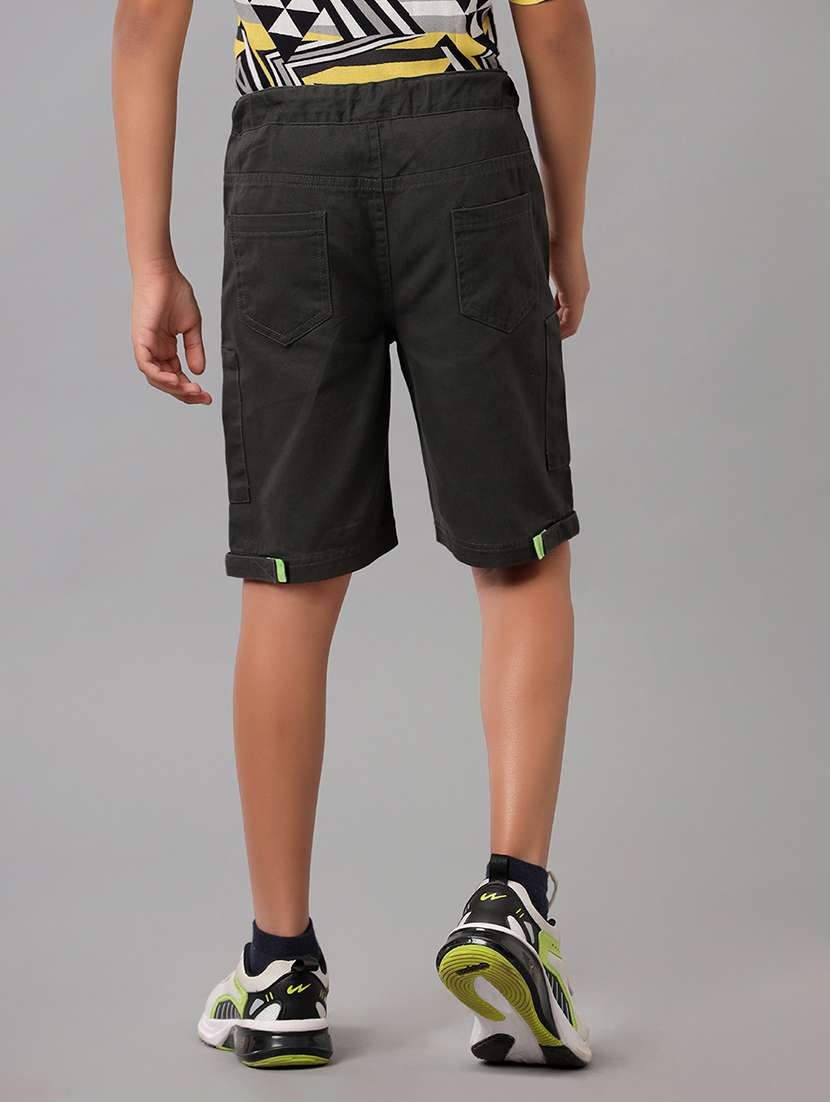 boys solid mid rise shorts - 22289130 -  Standard Image - 1