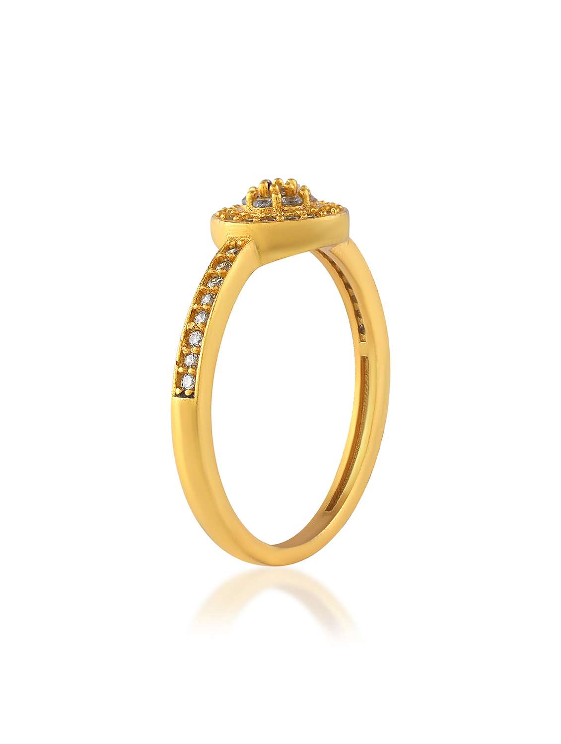 women gold brass finger ring - 22289175 -  Standard Image - 4