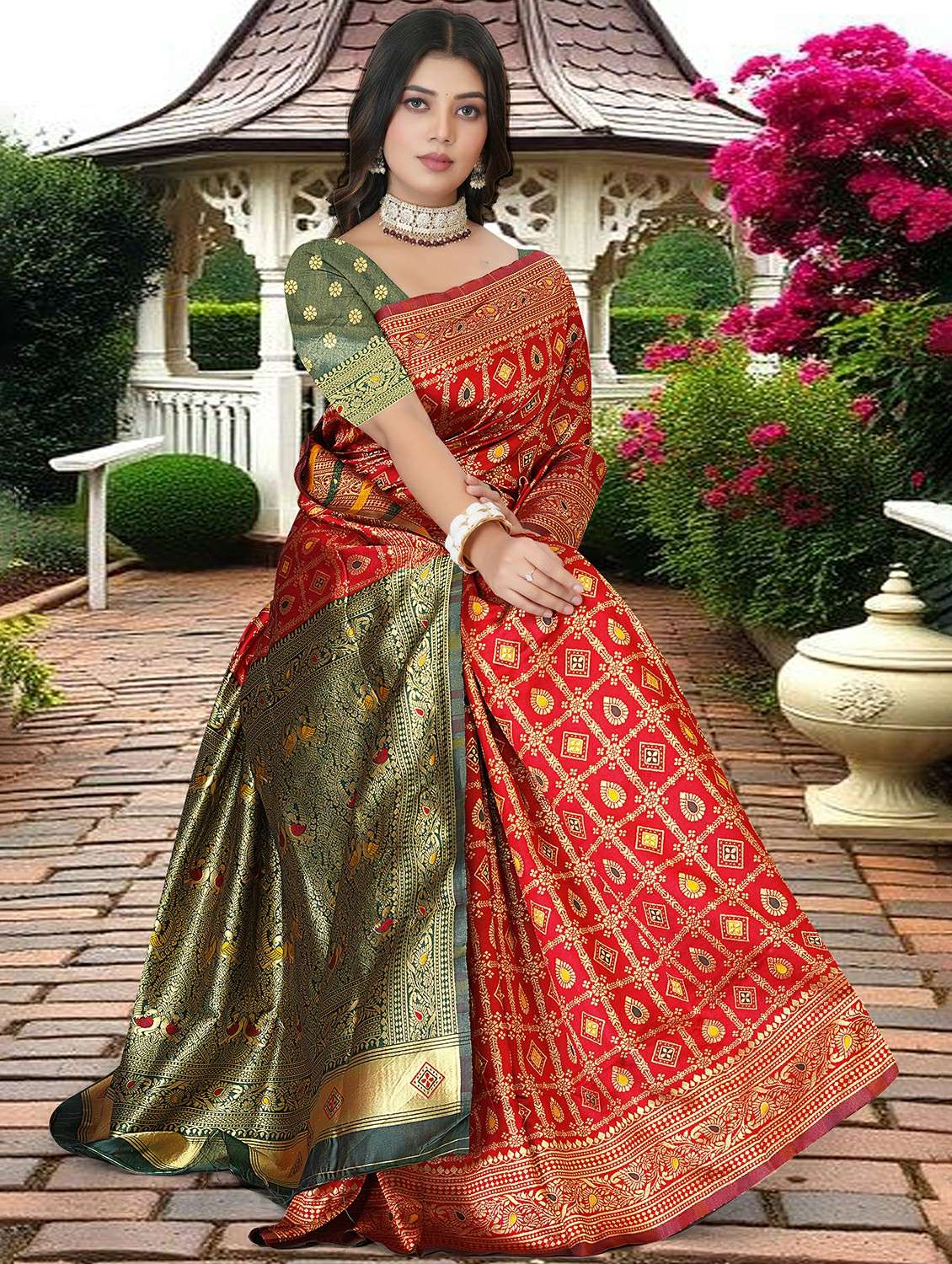 women self design banarasi saree with blouse - 22289193 -  Standard Image - 1