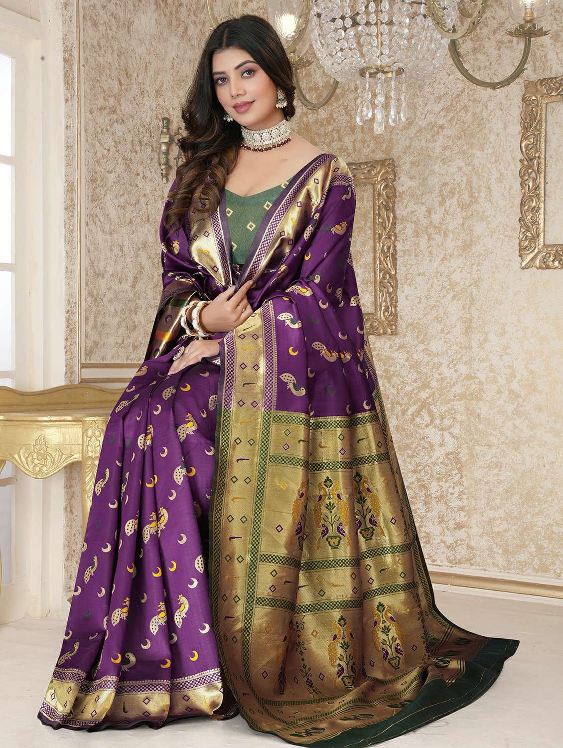 women self design banarasi saree with blouse - 22289196 -  Standard Image - 1