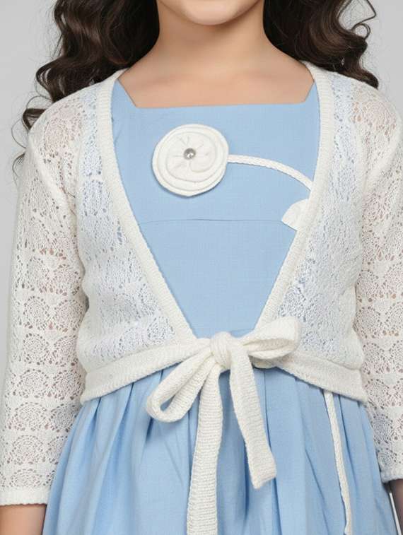 girls solid top & trouser co-ord set - 22289306 -  Standard Image - 4