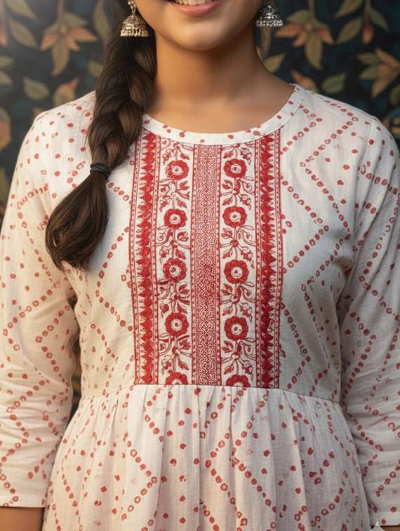 women three quarter sleeve straight kurta - 22289327 -  Standard Image - 4