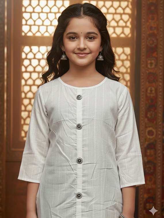 women three quarter sleeve straight kurta - 22289348 -  Standard Image - 4