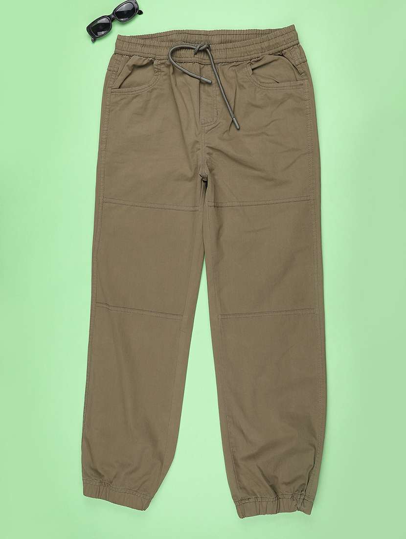 boys solid mid rise jogger - 22289865 -  Standard Image - 1
