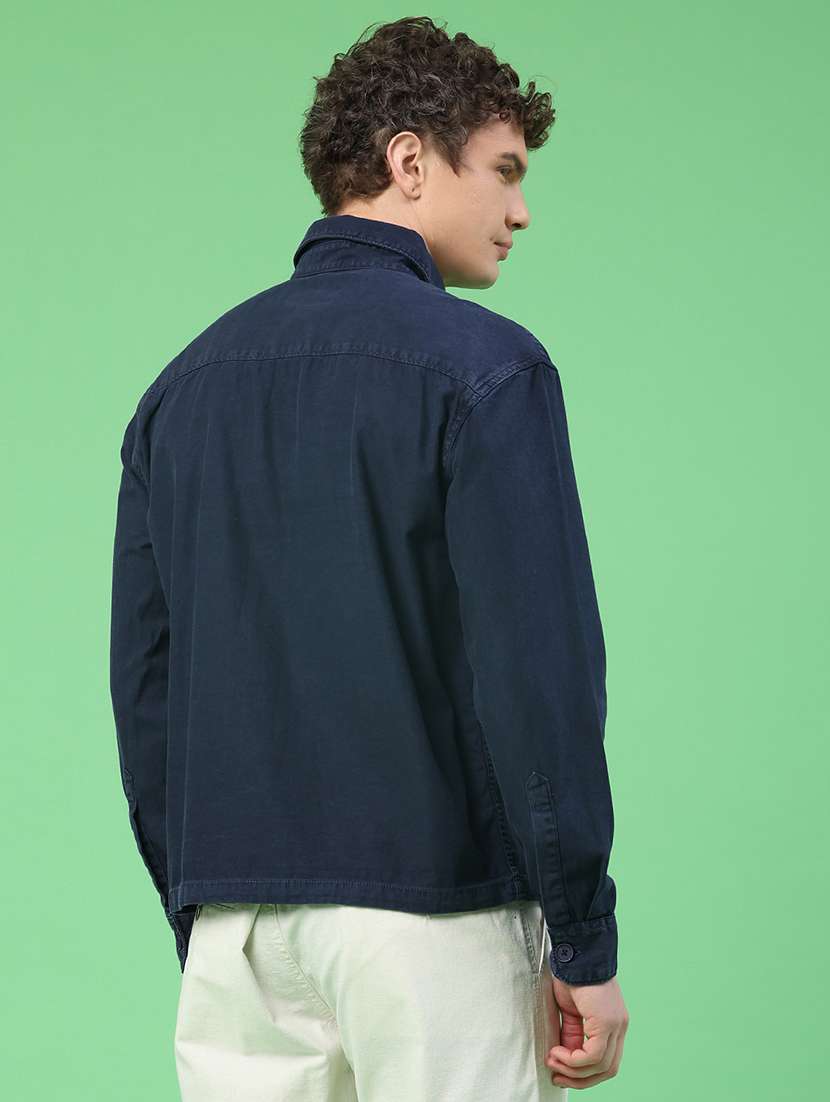 men solid long sleeves casual shirt - 22289871 -  Standard Image - 4