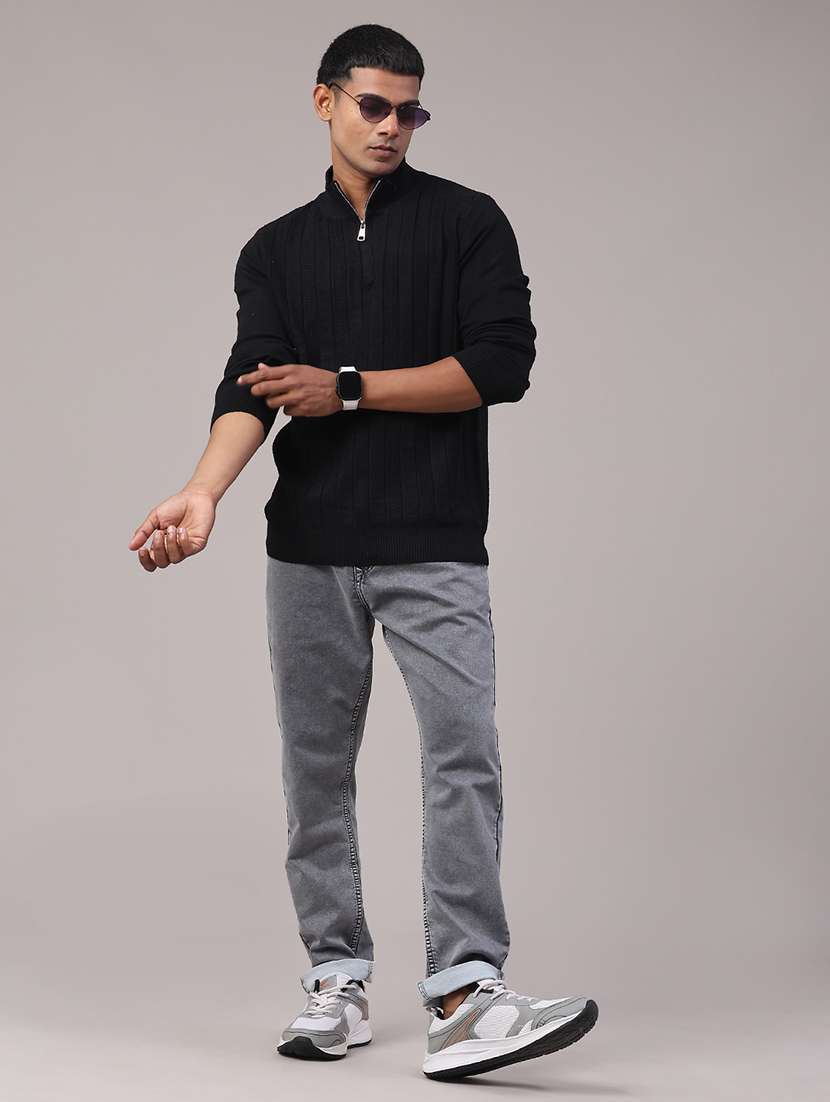 men plain mid rise full length jeans - 22289888 -  Standard Image - 4