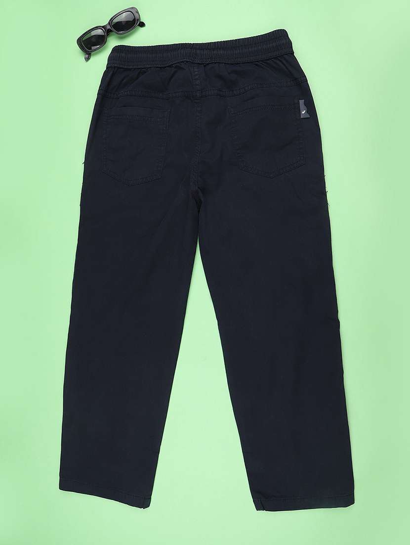 boys solid mid rise regular fit chinos - 22290022 -  Standard Image - 1