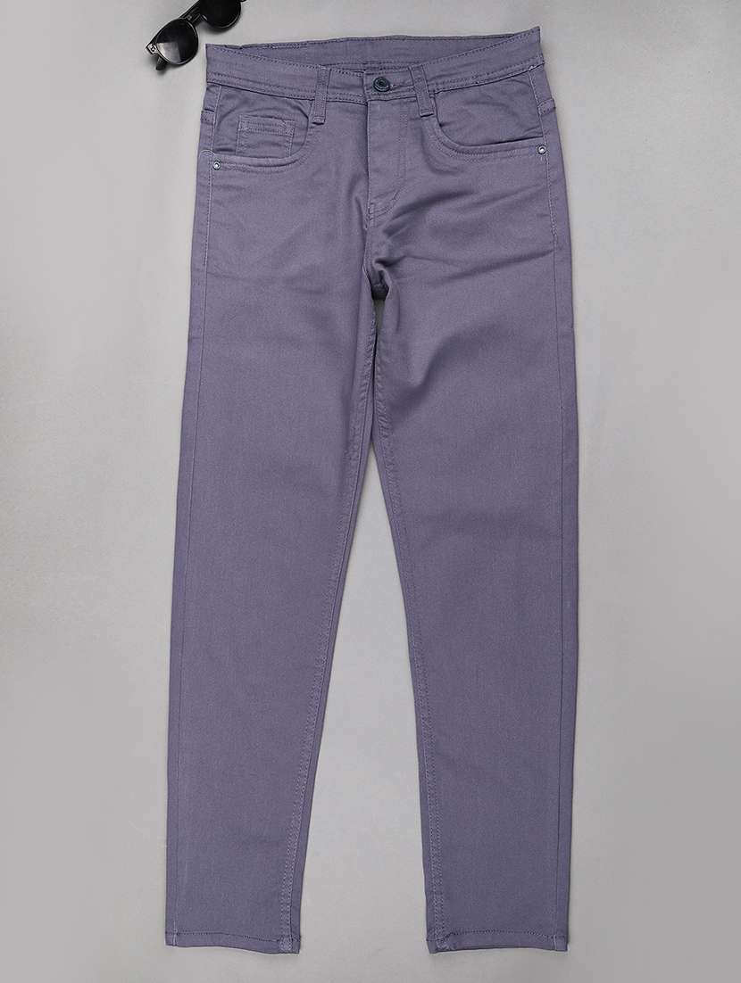 grey poly cotton plain jean - 22290052 -  Standard Image - 1