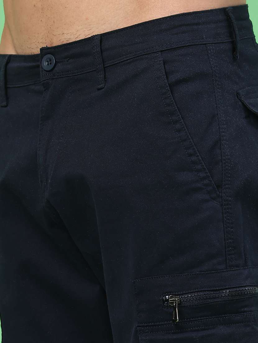 men solid mid rise regular fit cargo  - 22290164 -  Standard Image - 1